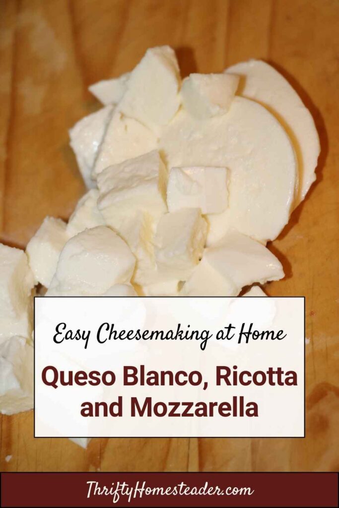 Easy Cheesemaking at Home Queso Blanco, Ricotta and Mozzarella