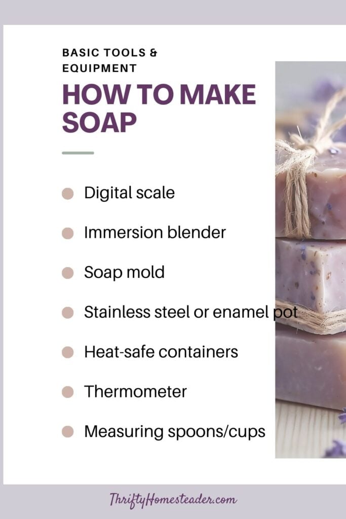 Soapmaking tools and equipment